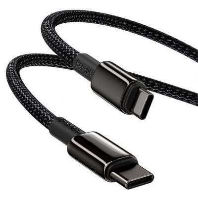 Кабель  Tungsten Gold Fast Charging Type-C to Type-C 100W (1m) (black) 31923 Baseus