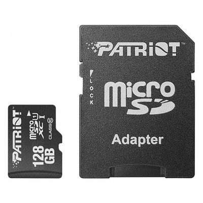 Карта памяті microSDXC (UHS-1) Patriot LX Series 128Gb class 10 (adapter SD) PSF128GMCSDXC10
