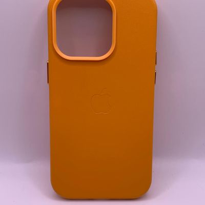 Шкіряний чохол Leather Case (AA Plus) with MagSafe для Apple iPhone 14 Pro (6.1) (Golden Brown) 57475 57475* 57475