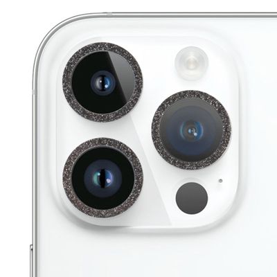 Захисне скло Metal Sparkles на камеру (в упак.) для Apple iPhone 15 Pro (6.1) /15 Pro Max (6.7) (Чорний / Midnight) 65699