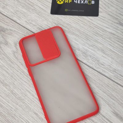 Чехол Camshield mate TPU со шторкой для камеры для Xiaomi Redmi Note 8 Pro (Красный) Китай