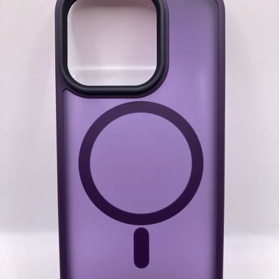 TPU+PC чохол Metal Buttons with MagSafe Colorful для Apple iPhone 15 Pro (6.1) (Темно-фіолетовий) 65603 65603 Чехол