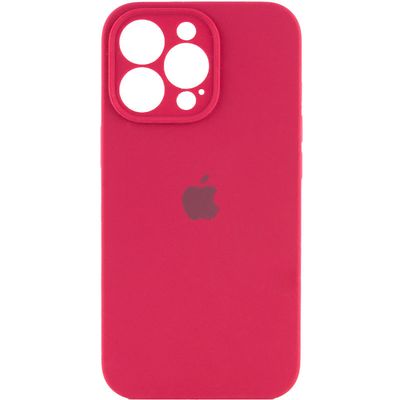 Чохол Silicone Case Full Camera Protective (AA) для Apple iPhone 13 Pro Max (6.7) (Червоний / Rose Red)* Чехол