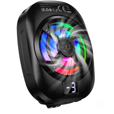 Охолоджуючий кулер для мобільного телефону  GM76 Blue diamond (Black) black 00079689 Hoco