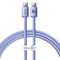 Кабель Crystal Shine Series Fast Charging Type-C to Type-C 100W (1.2m) (purple) 35107 Baseus
