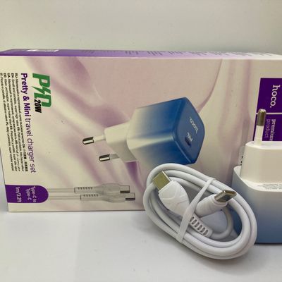 МЗП  C101A PD20W (1USB-C) + кабель Type-C to Type-C (Ice Blue) 00071169 25717 Hoco