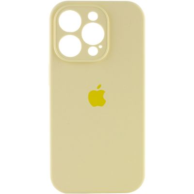 Чохол Silicone Case Full Camera Protective (AA) для Apple iPhone 13 Pro Max (6.7) (Жовтий / Mellow Yellow)* Чехол