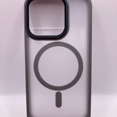 TPU+PC чохол Metal Buttons with MagSafe Colorful для Apple iPhone 15 Pro (6.1) (Сірий) 65603 65603 Чехол