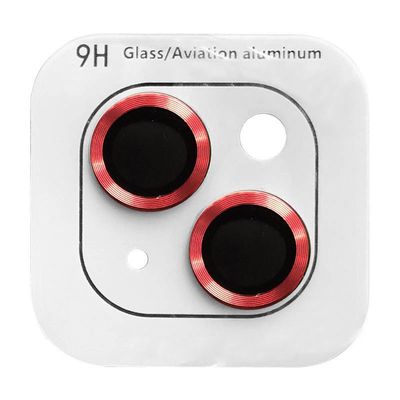 Захисне скло Metal Classic на камеру (в упак.) для Apple iPhone 15 (6.1) / 15 Plus (6.7) (Червоний / Red) 65701