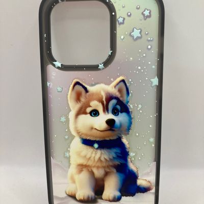 Чохол WAVE Snowy animals Matte Gradient (Nprint) iPhone 14 Pro (dog (black)) 1328 1328* Чехол