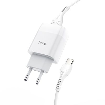 МЗП  C72A Glorious + Cable (Type-C) 2.1A 1USB (white) 29807 Hoco