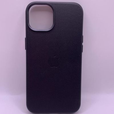 Шкіряний чохол Leather Case (AA Plus) with MagSafe для Apple iPhone 14 (6.1) (Black) 57473 57473*