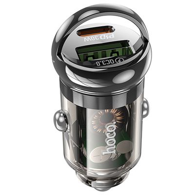 АЗП  Z53A Vision PD30W+QC3.0 (1A1C) (Transparent black) 71173 Hoco