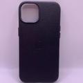 Шкіряний чохол Leather Case (AA Plus) with MagSafe для Apple iPhone 14 (6.1) (Black) 57473 57473*
