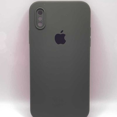 Чохол Silicone Case Square Full Camera Protective (AA) для Apple iPhone XS / X (5.8) (Зелений / Cyprus Green) 40231* Чехол