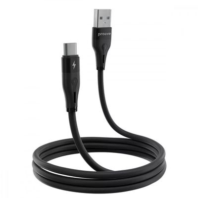 Кабель  Soft Silicone USB to Type-C 3A (1m) (black) 49203 Proove