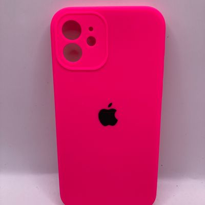Чохол Silicone Case Full Camera Protective (AA) для Apple iPhone 12 (6.1) (Рожевий / Barbie pink) 42250 42250* Чехол