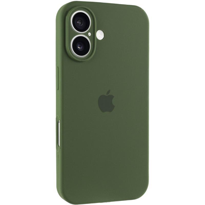 Чохол Silicone Case Full Camera Protective (AA) для Apple iPhone 17 Pro (6.3) (Зелений / Dark Olive) 00082643 Чехол