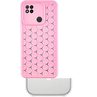 Чохол TPU Honeycomb для Xiaomi Redmi 9C (Рожевий / Light pink) 72194
