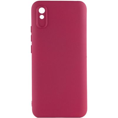 Чохол Silicone Cover Lakshmi Full Camera (A) для Xiaomi Redmi 9A (Бордовий / Marsala)* Чехол