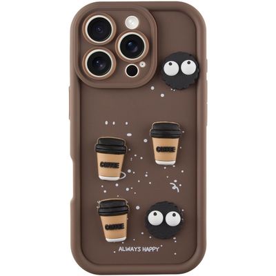 Чохол Pretty Things Case iPhone 16 Pro Max (6.9) (Brown / Always Happy) 72858 72858* Чехол
