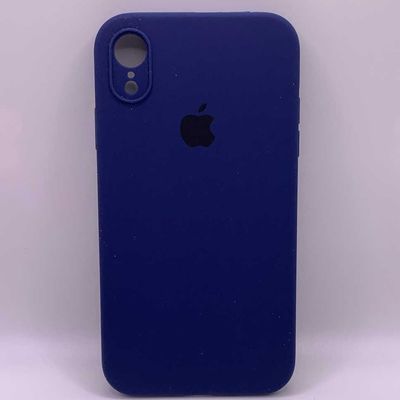 Чохол Silicone Case Square Full Camera Protective (AA) для Apple iPhone XR (6.1) (Синій / Deep navy) 40233* Чехол