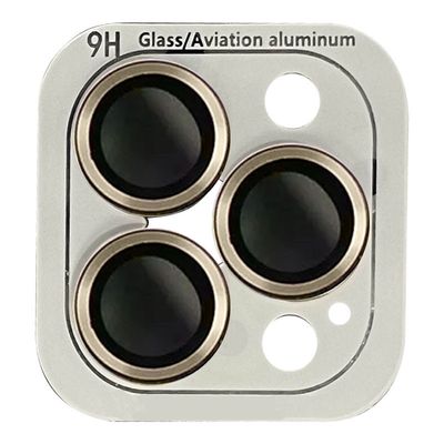 Захисне скло Metal Classic на камеру (в упак.) для Apple iPhone 15 Pro (6.1) / 15 Pro Max (6.7) (Золотий / Gold) 65702