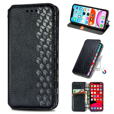Шкіряний чохол книжка GETMAN Cubic (PU) для Xiaomi Redmi Note 11 Pro 4G/5G / 12 Pro 4G (Чорний) 55492 55492 Чехол