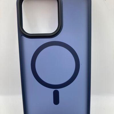 TPU+PC чохол Metal Buttons with MagSafe Colorful для Apple iPhone 15 Pro Max (6.7) (Синій / Navy Blue) 00065604 00065604 Чехол