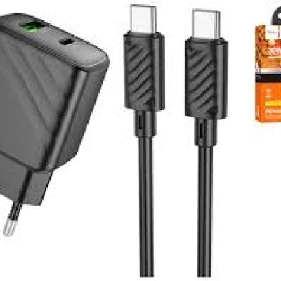 МЗП  CS42A PD30W+QC3.0 (1USB-A/1C) + Type-C to Type-C (Black) 73937 Hoco