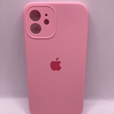 Чохол Silicone Case Full Camera Protective (AA) для Apple iPhone 12 (6.1) (Рожевий / Light pink) 42250 42250* Чехол