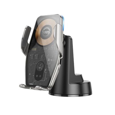 Автотримач з БЗП  HW27 Traveler (center console) (Black metal gray) 73860 Hoco