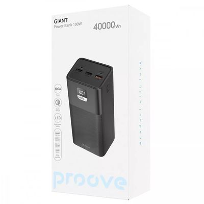 Портативна Батарея  Giant 100W 40000mAh (black) 57733 Proove
