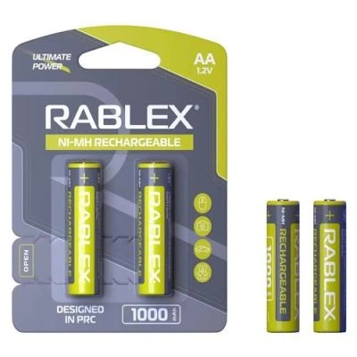 Акумулятор Rablex Rechargeable R-6 пальчикова 1000mAh 1.2V (2шт/24шт/120) 43888