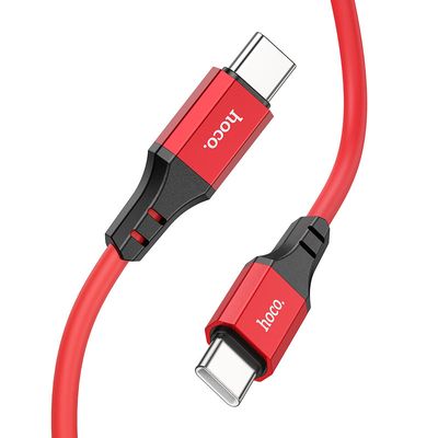 Кабель  X86 Spear Silicone Type-C to Type-C 60W (1m) (red) 38110 38110 38110 Hoco