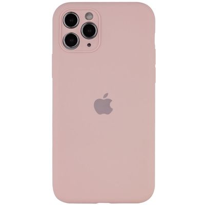 Чохол Silicone Case Full Camera Protective (AA) для Apple iPhone 12 Pro Max (6.7) (Рожевий / Pink Sand) Чехол