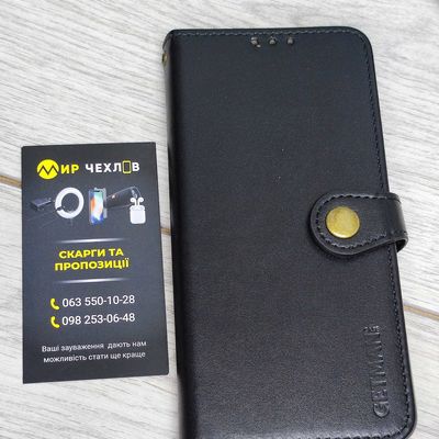 Шкіряний чохол книжка GETMAN Gallant (PU) для Samsung Galaxy S21 FE (Чорний) 56969 Чехол