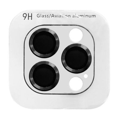 Захисне скло Metal Classic на камеру (у упак.) для Apple iPhone 15 Pro (6.1) / 15 Pro Max (6.7) (Чорний / Midnight) 00065702