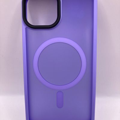 TPU+PC чохол Metal Buttons with MagSafe Colorful для Apple iPhone 14 (6.1) (Бузковий) 64753 64753* Чехол