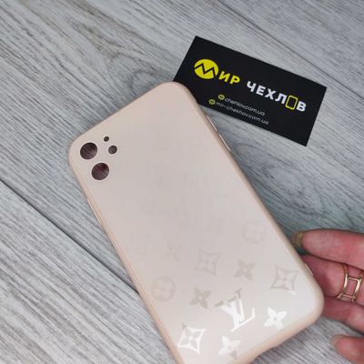 Чохол IPhone 11 Glass Louis Vuitton pink Китай
