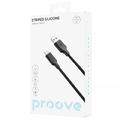 Кабель  Striped Silicone USB to Type-C (1m) (black) 57726 Proove