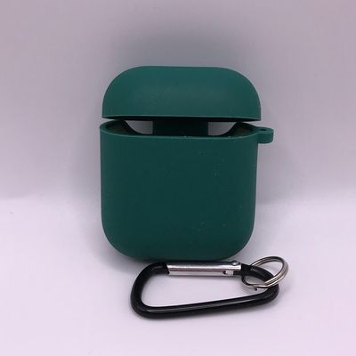 Силіконовий футляр з мікрофіброю для навушників Airpods 1/2 (Зелений / Pine Needle) 39442 Чохли на навушники