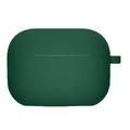 Силіконовий футляр з мікрофіброю для навушників Airpods Pro (Зелений / Pine green) 39443 Чохли на навушники