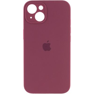 Чохол Silicone Case Full Camera Protective (AA) для Apple iPhone 13 (6.1) (Бордовий / Plum) 00050657 Чехол