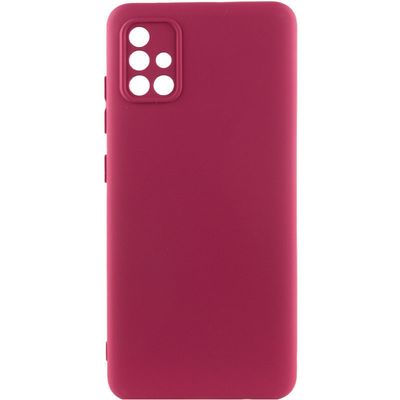 Чохол Silicone Cover Lakshmi Full Camera (A) для Samsung Galaxy A51 (Бордовий / Marsala) 54532 Чехол