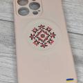 Чохол WAVE Ukraine Edition Case with MagSafe iPhone 13 Pro (vyshyvanka shirt/pink sand) 36779 Чехол