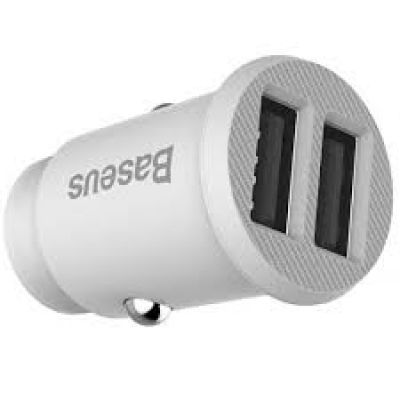 Автомобильное ЗУ  Grain 3.1A 2USB (white) 20750 Baseus