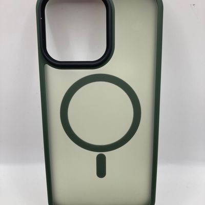 TPU+PC чохол Metal Buttons with MagSafe Colorful для Apple iPhone 15 Pro Max (6.7) (Зелений) 65604 65604 Чехол