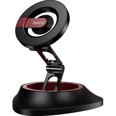 Holder  H90 Tower ring магнітний, розкладний (dashboard) (Чорно-червоний) 61461 Hoco