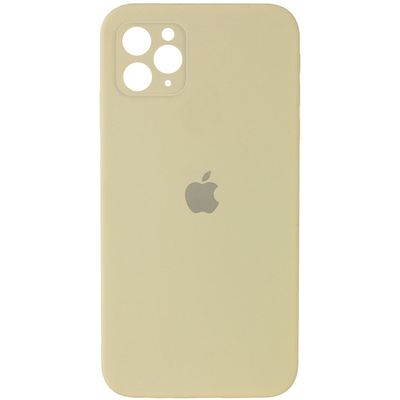 Чохол Silicone Case Square Full Camera Protective (AA) для Apple iPhone 11 Pro Max (6.5) (Жовтий / Mellow Yellow)* Чехол